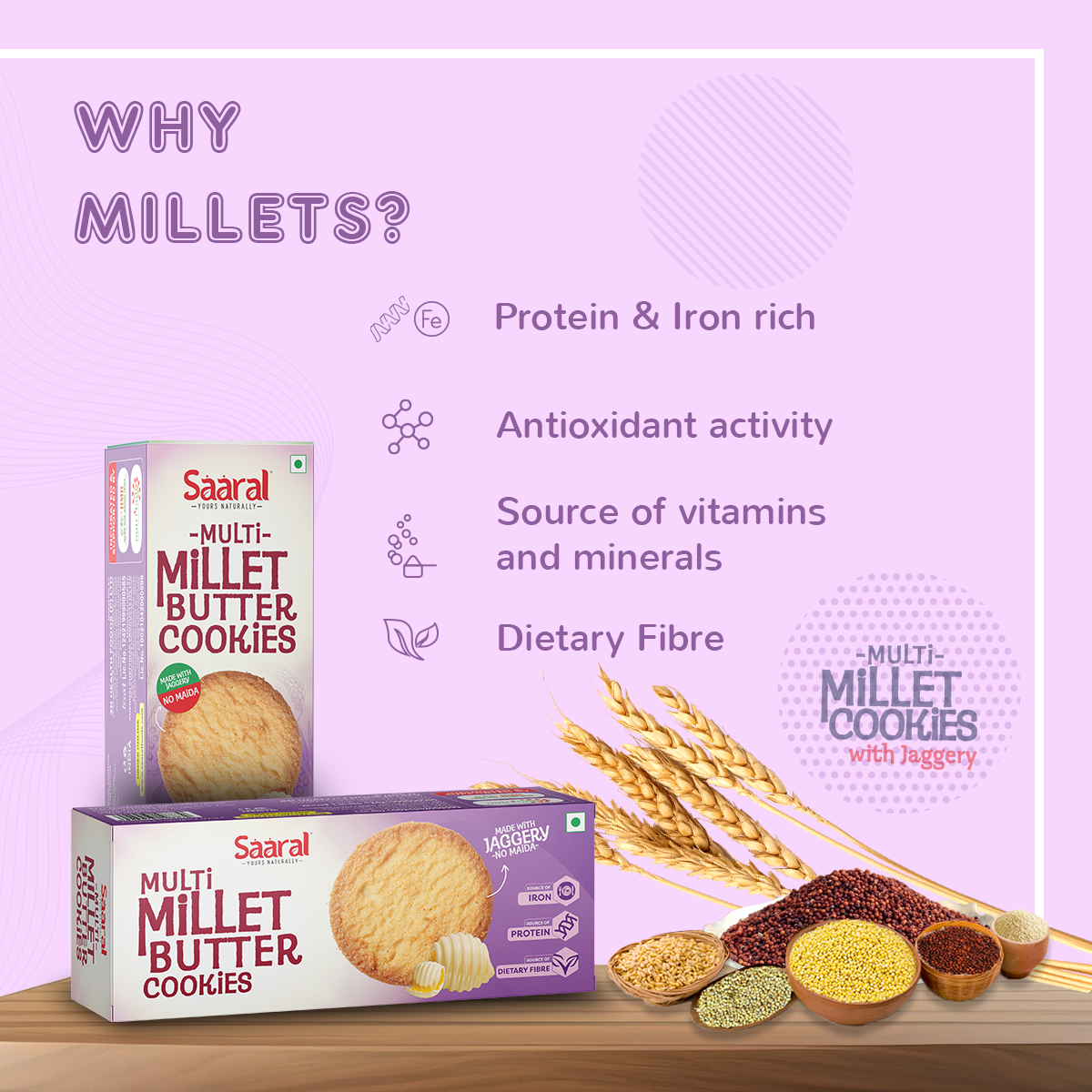 Saaral Multi Millet Butter Cookies