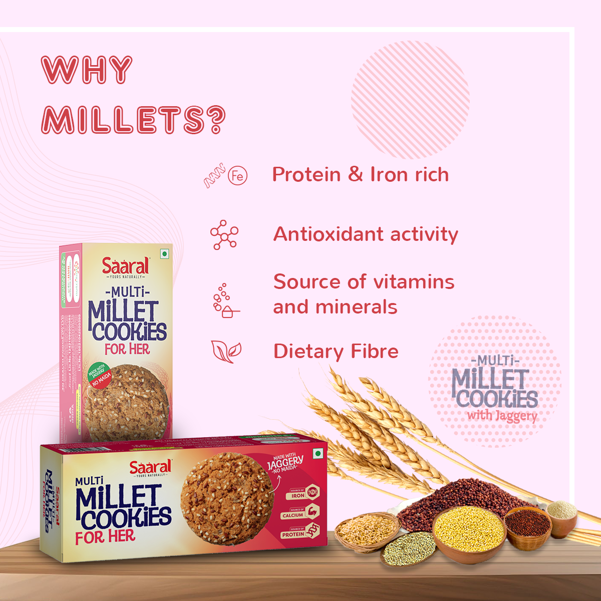 Saaral Multi Millet Cookies For Her
