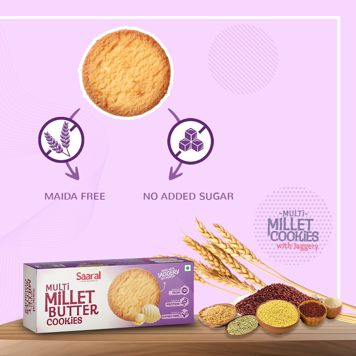 Saaral Multi Millet Butter Cookies