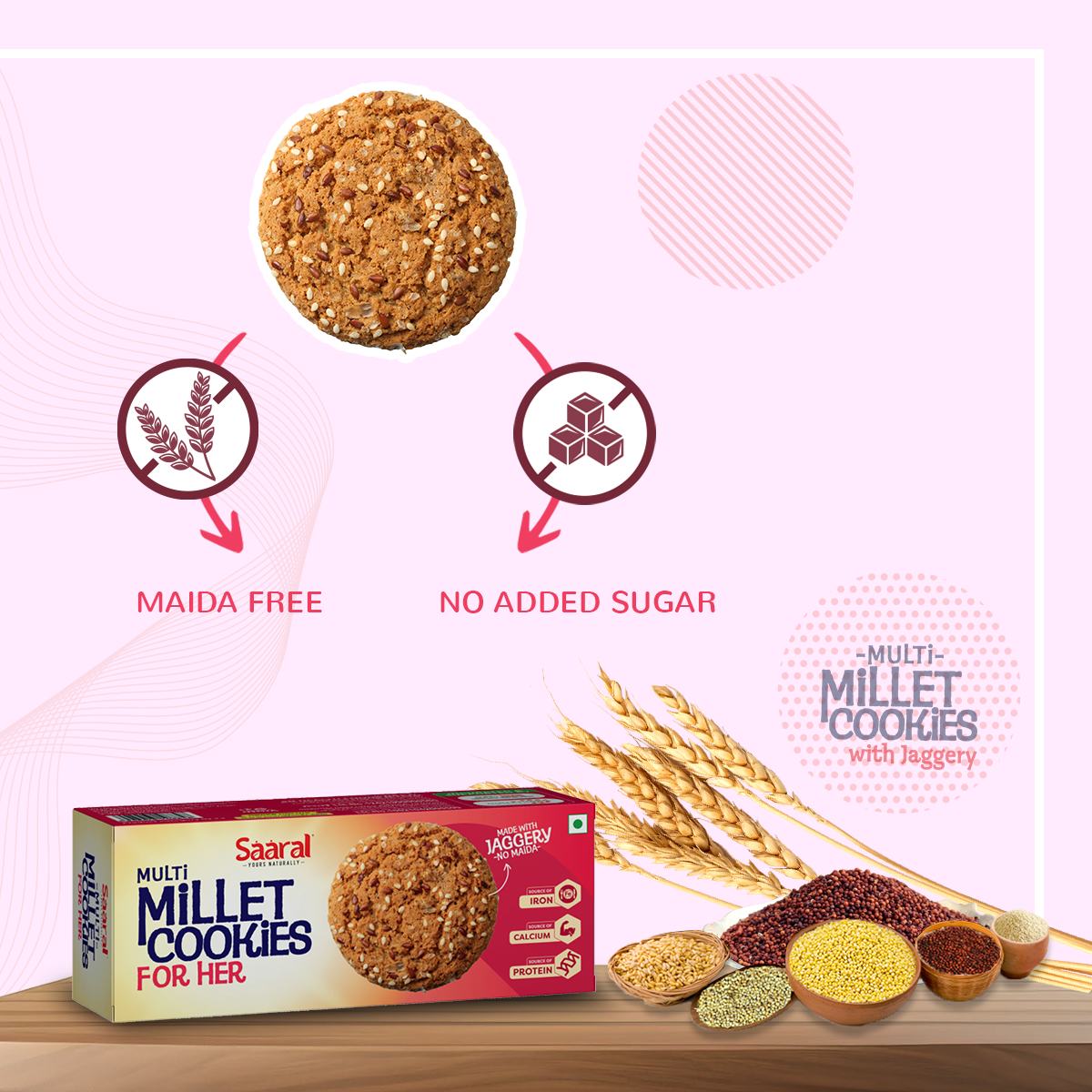 Saaral Multi Millet Cookies For Her