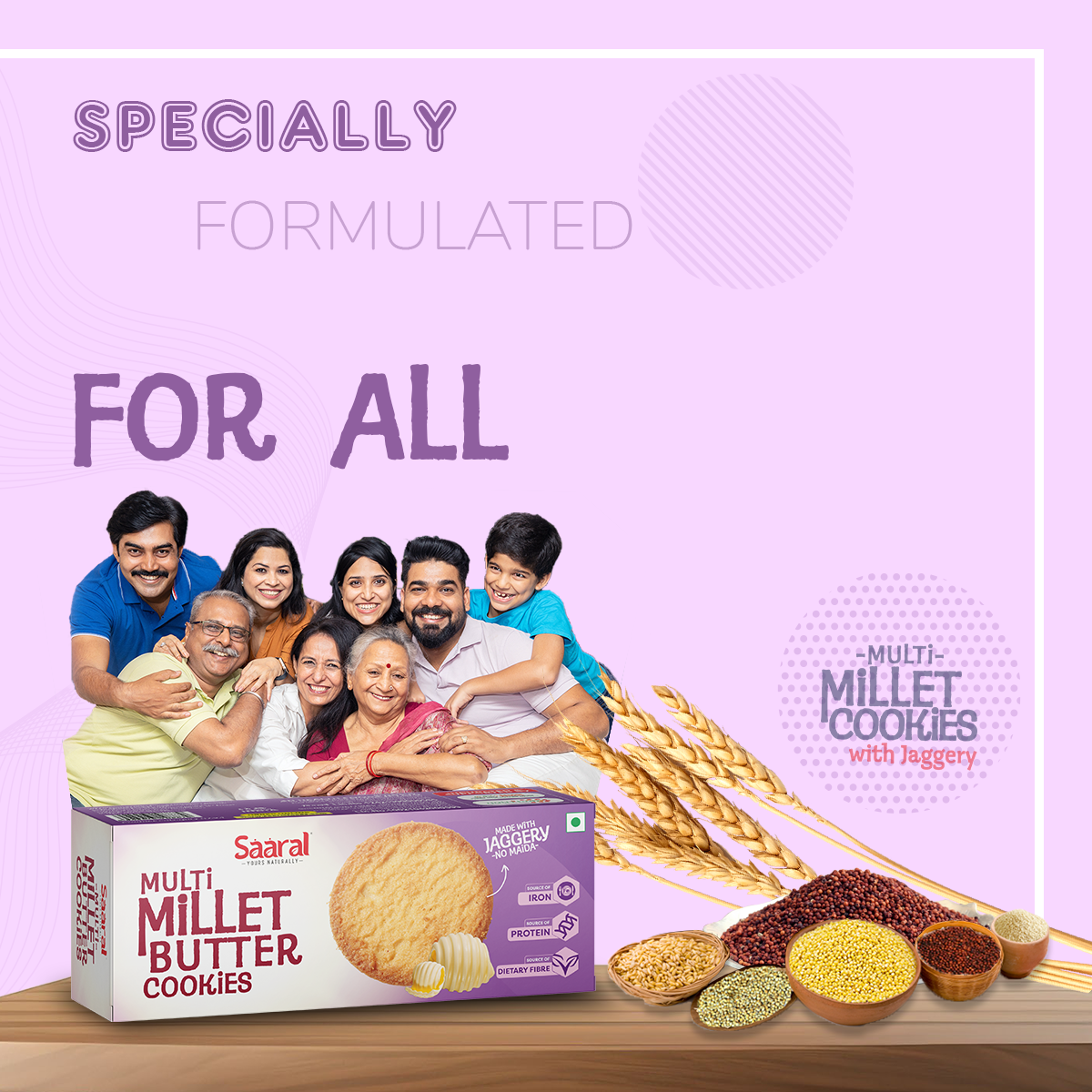 Saaral Multi Millet Butter Cookies