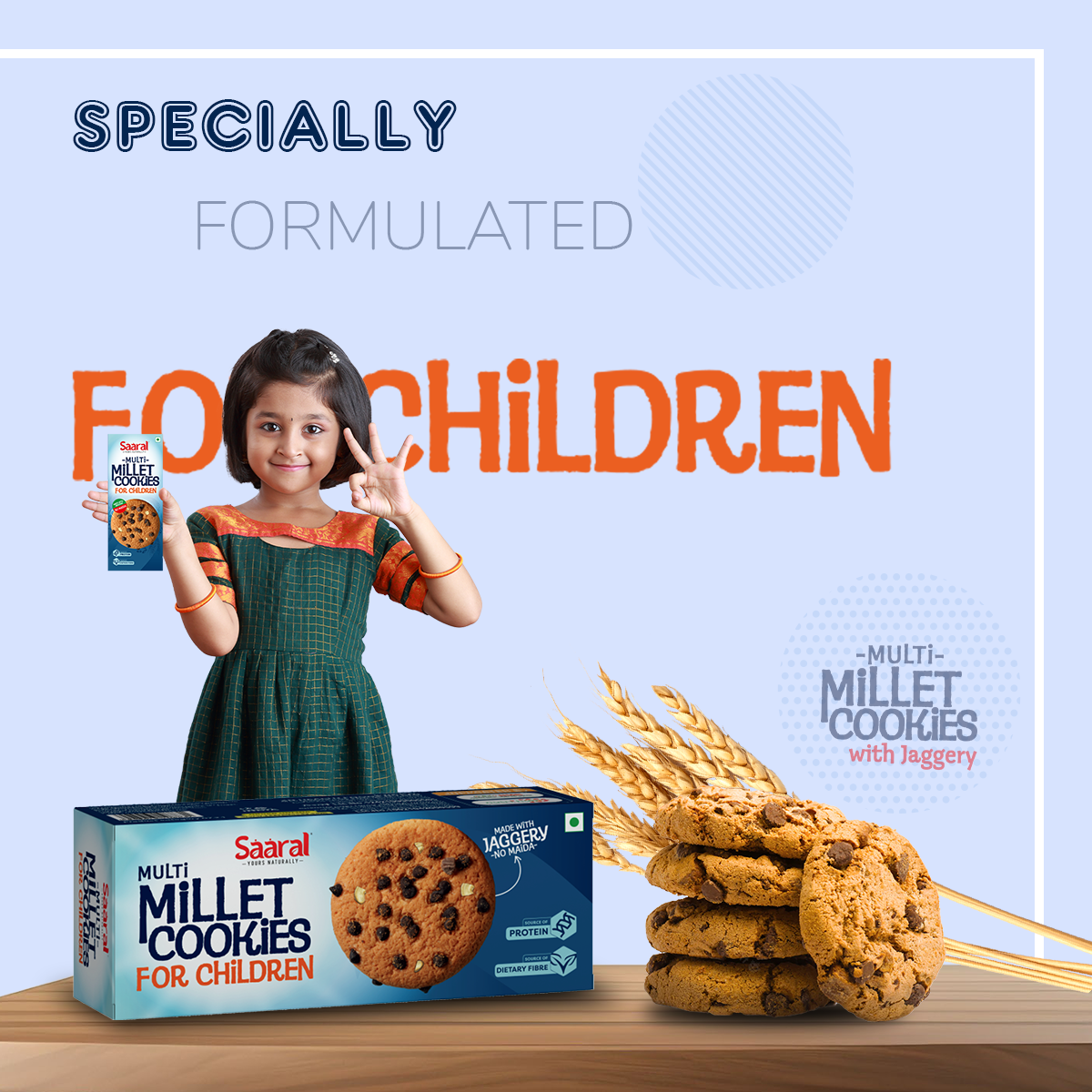 Saaral Multi Millet Cookies for Children