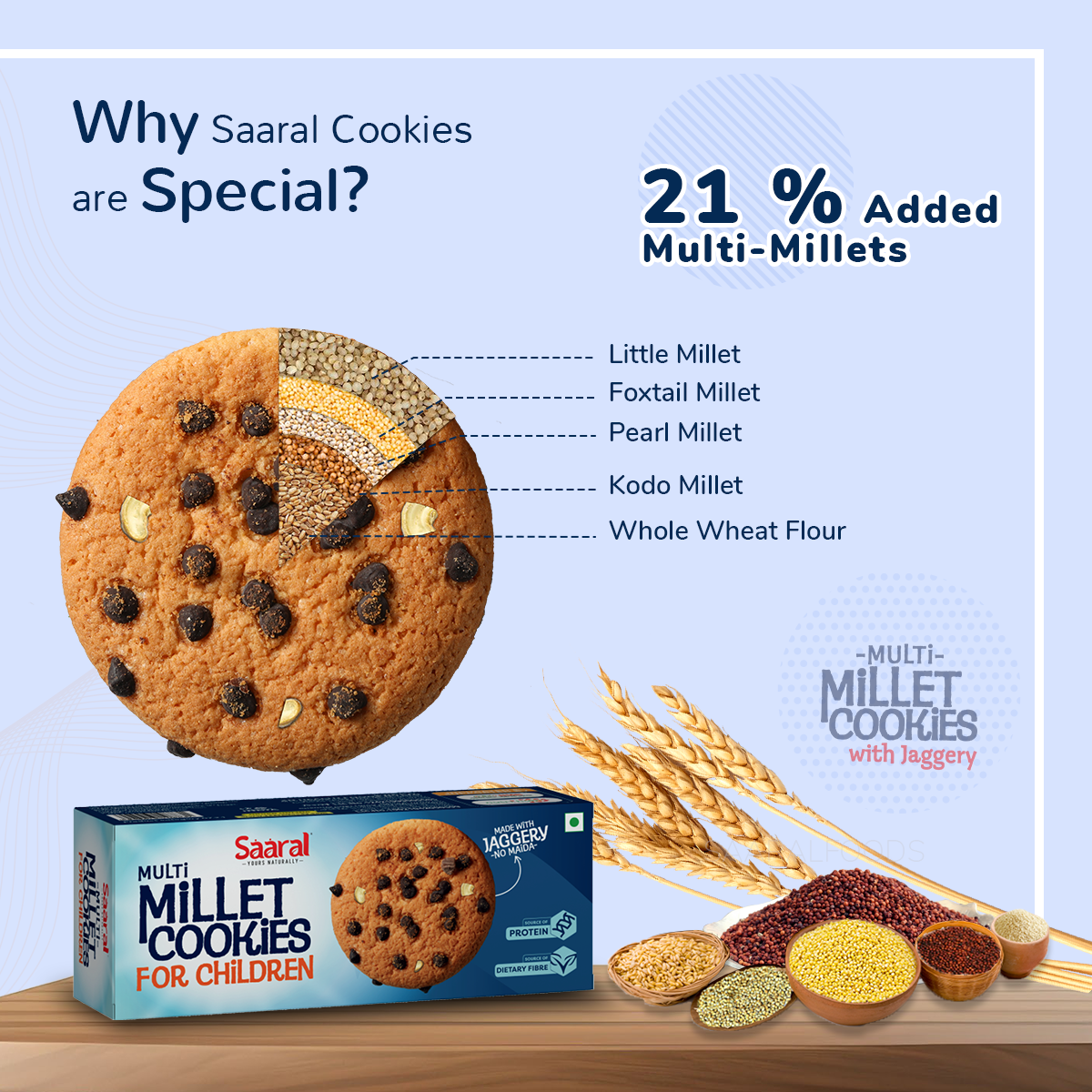 Saaral Multi Millet Cookies for Children