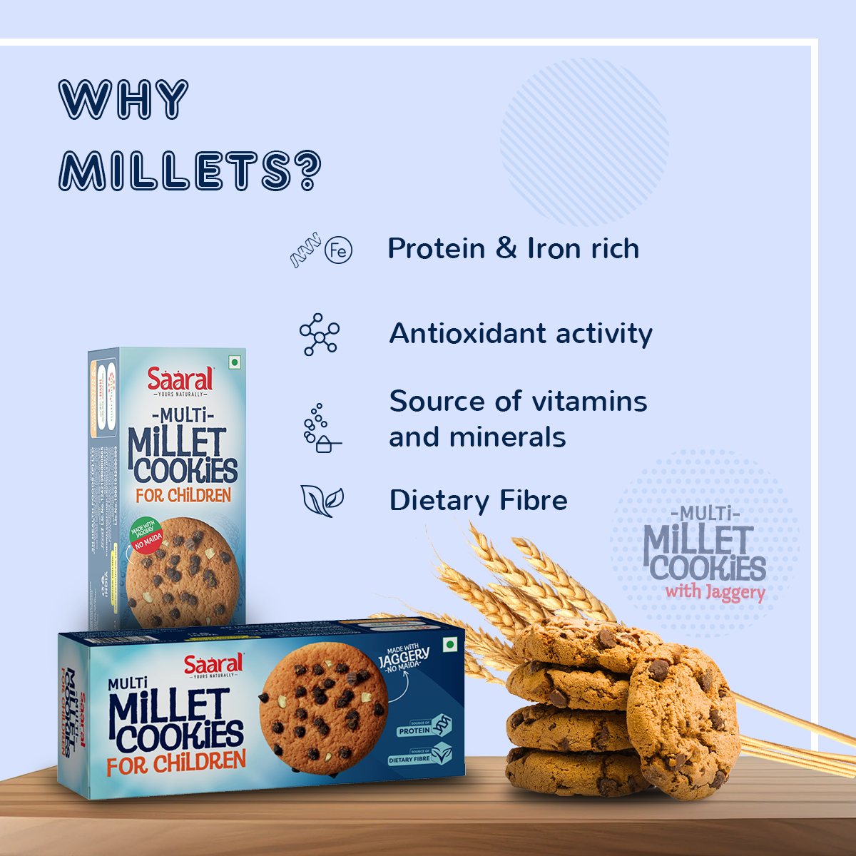 Saaral Multi Millet Cookies for Children