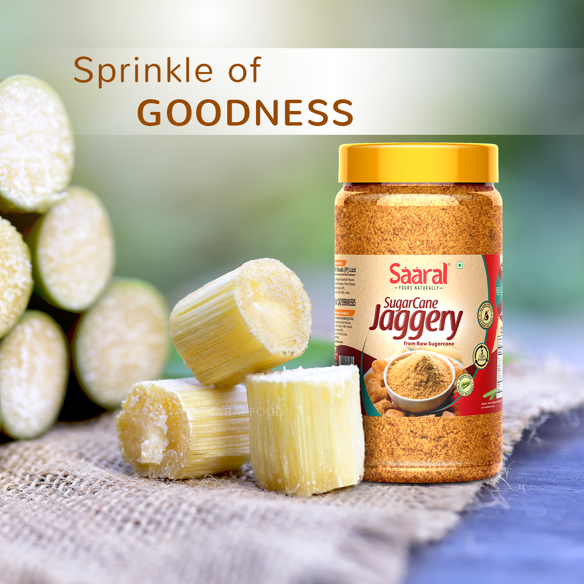 Saaral Natural Jaggery Powder - 500gms