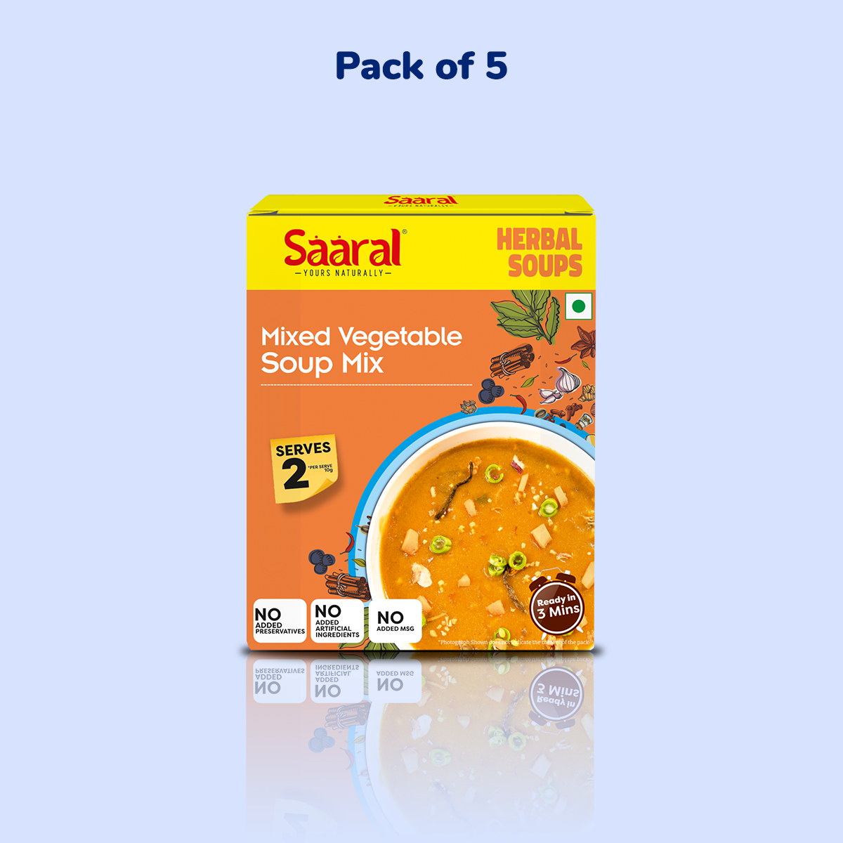 Natural Healthy Mixed Veg Soup - Pack of 5