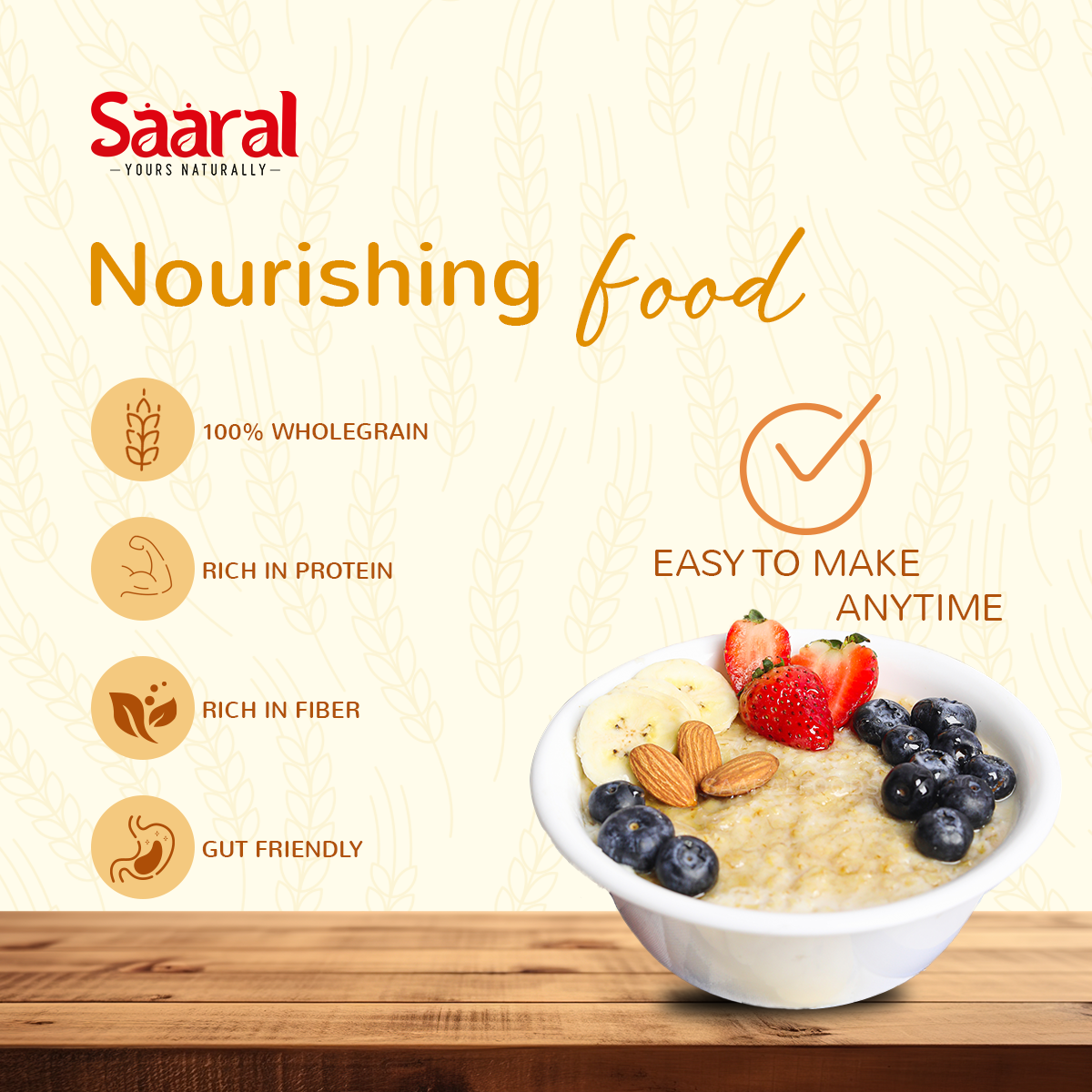 SAARAL Quick Oats - 300gms