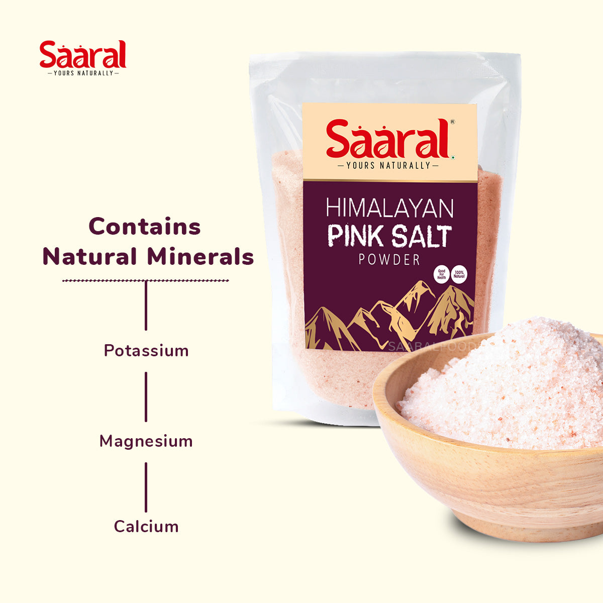 Saaral Himalayan Pink Salt Powder (500g)