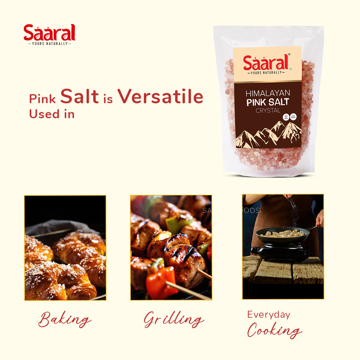 Saaral Himalayan Pink Salt Crystal, (500g)