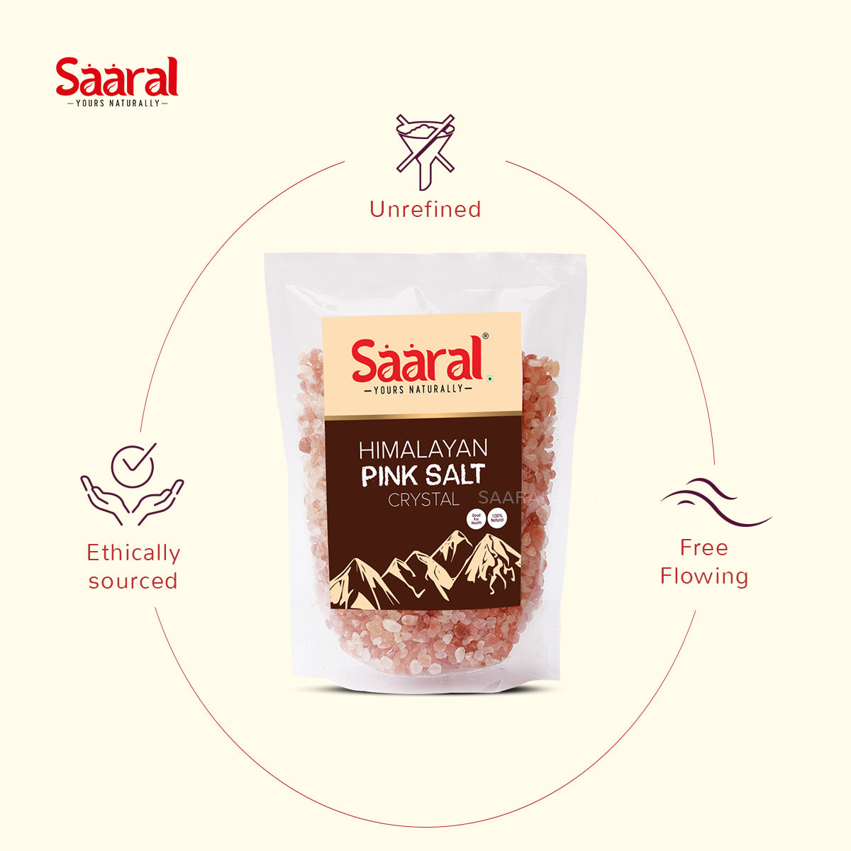 Saaral Himalayan Pink Salt Crystal, (500g)