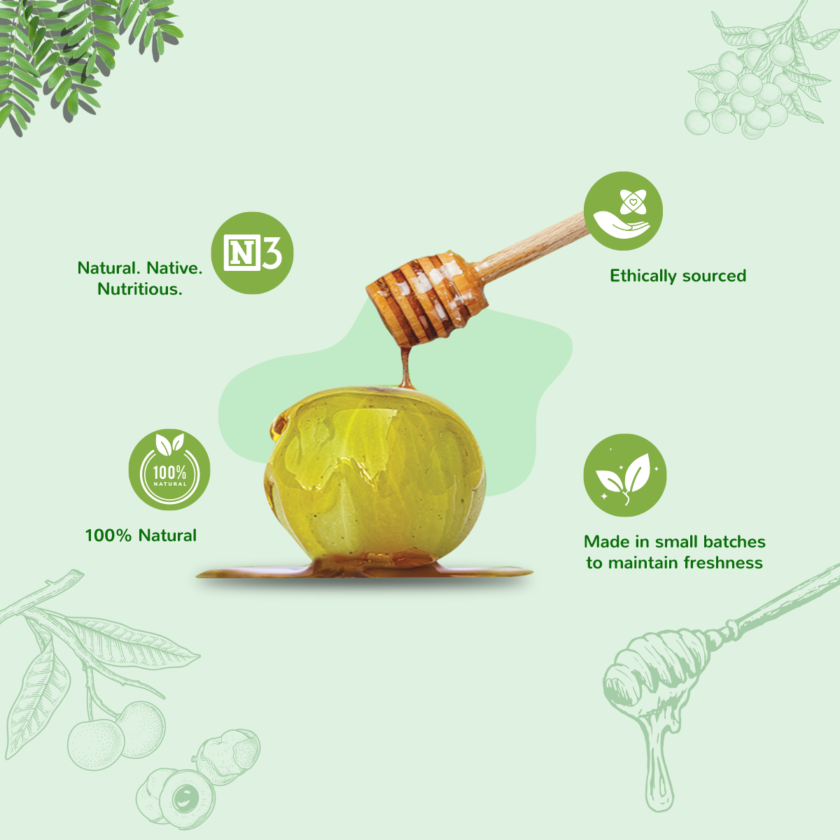 Saaral - Amla with honey , Soaked in Natural Honey- (60pcs jumbo box)