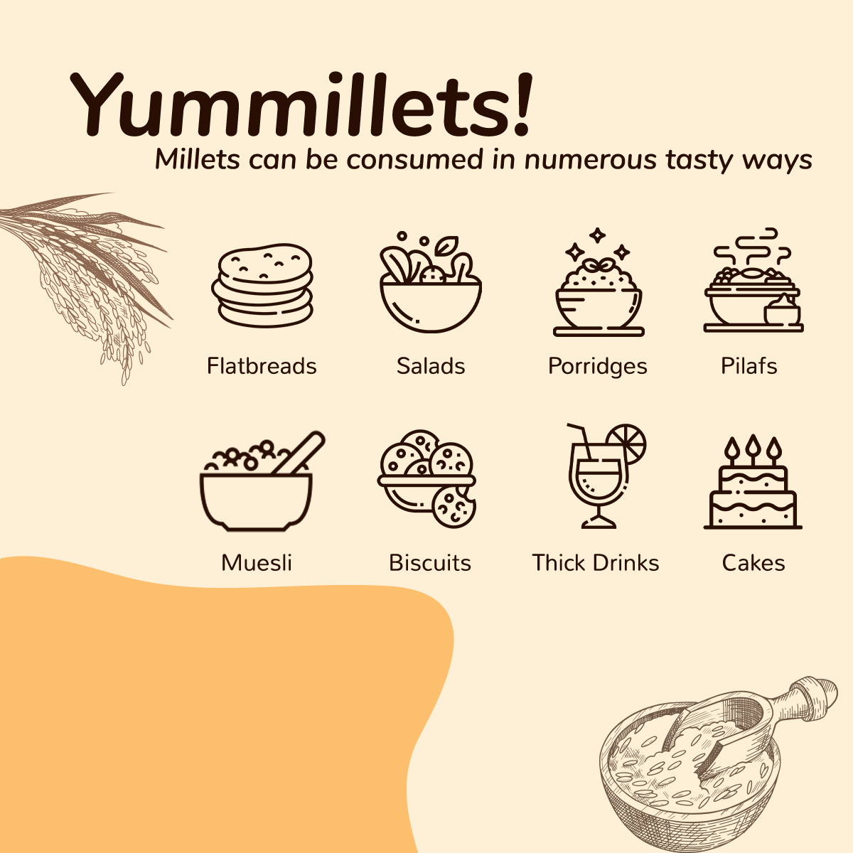 SAARAL Millets - Natural Grains Combo Pack of 3, Foxtail 500 g, Kodo 500 g, Little 500 g, Native Low GI Millet Rice