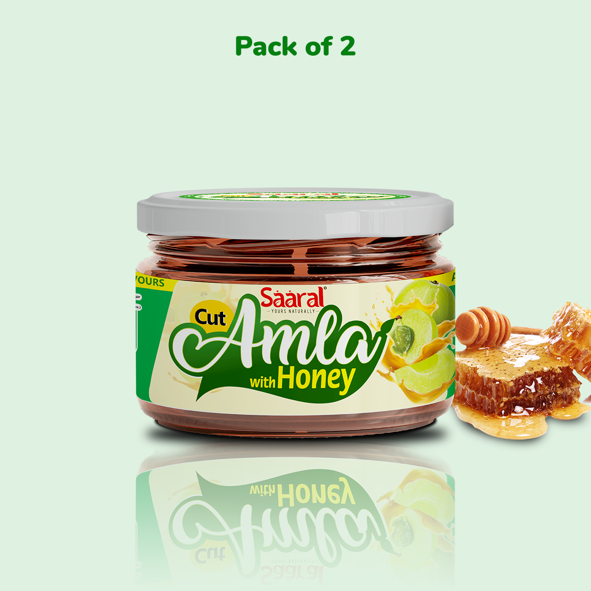 Saaral Seedless Cut Amla with Pure Honey Murabba (250 Gms Approx), No Added Sugar, Immunity Booster With High Vitamin C & Antioxidants