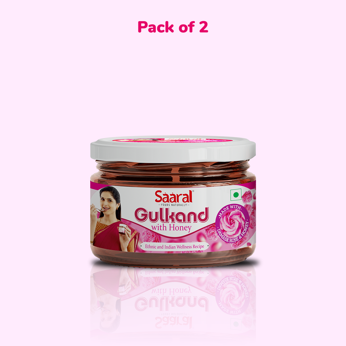 Saaral Gulkand with added Honey/ Damask Rose/ Sun Cooked /Rock Sugar/Natural Honey/ Rose Petal Jam 250gms