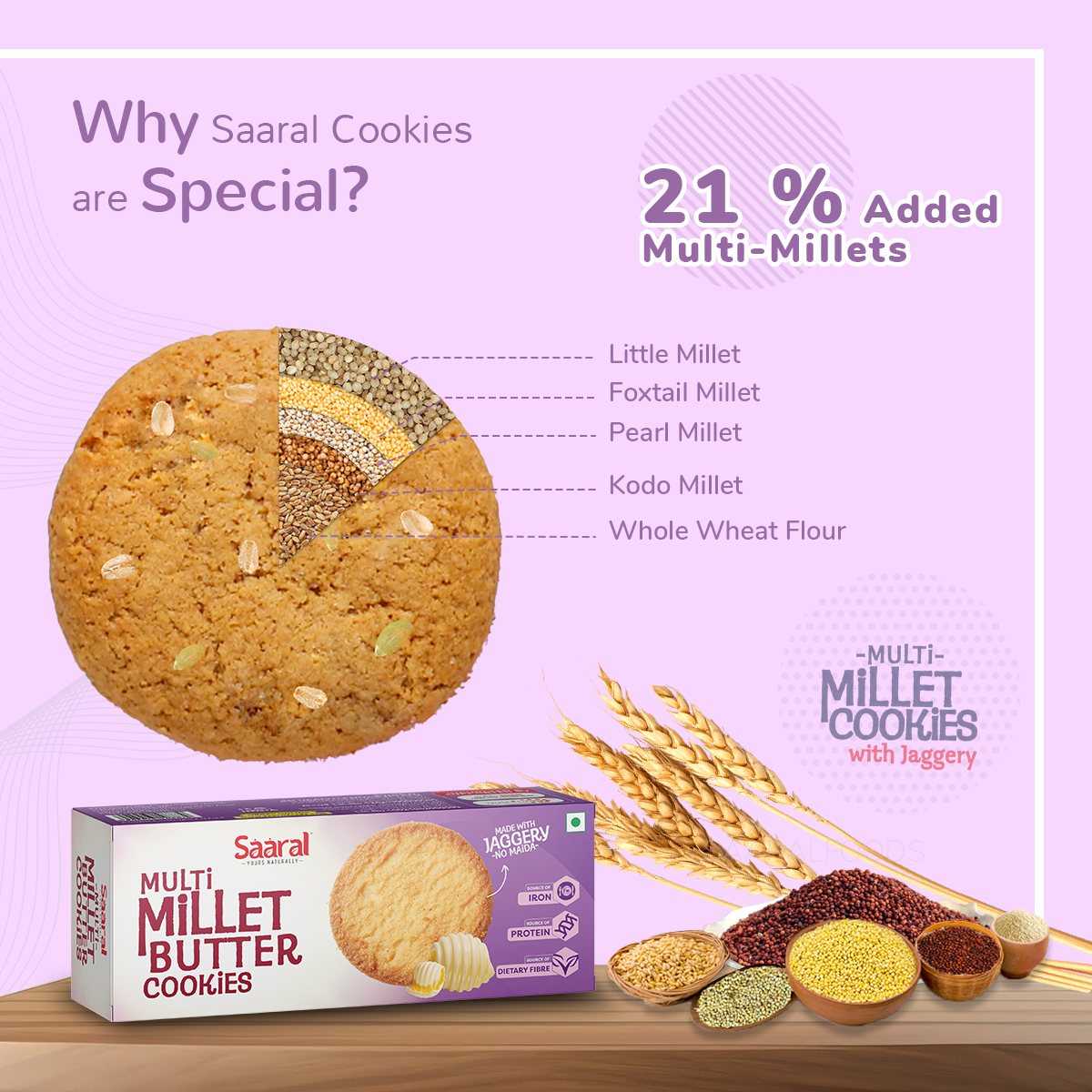 Saaral Multi Millet Butter Cookies