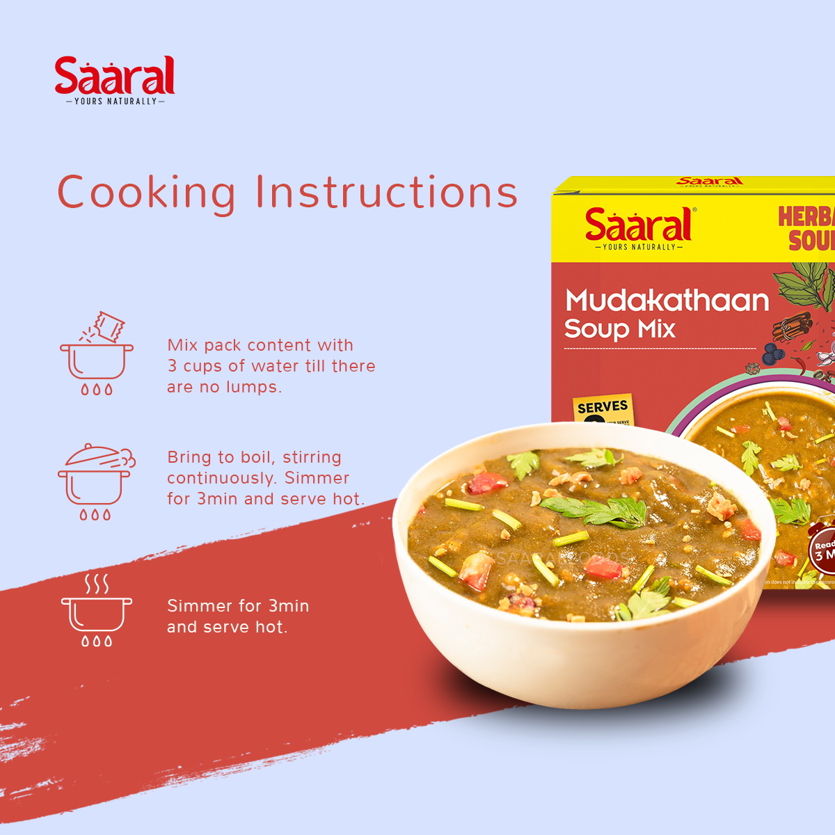 Natural Healthy Herbal Mudakathan Soup - Pack of 5