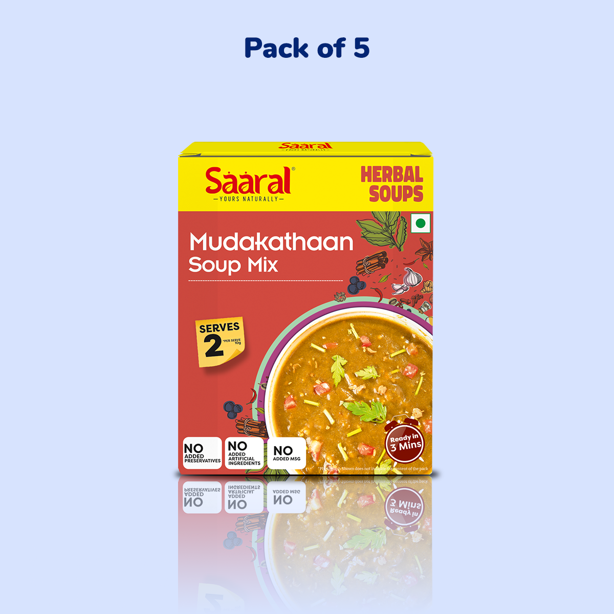 Natural Healthy Herbal Mudakathan Soup - Pack of 5
