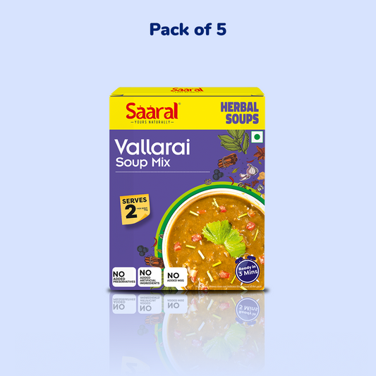 Natural Healthy Herbal Vallarai Soup - Pack of 5