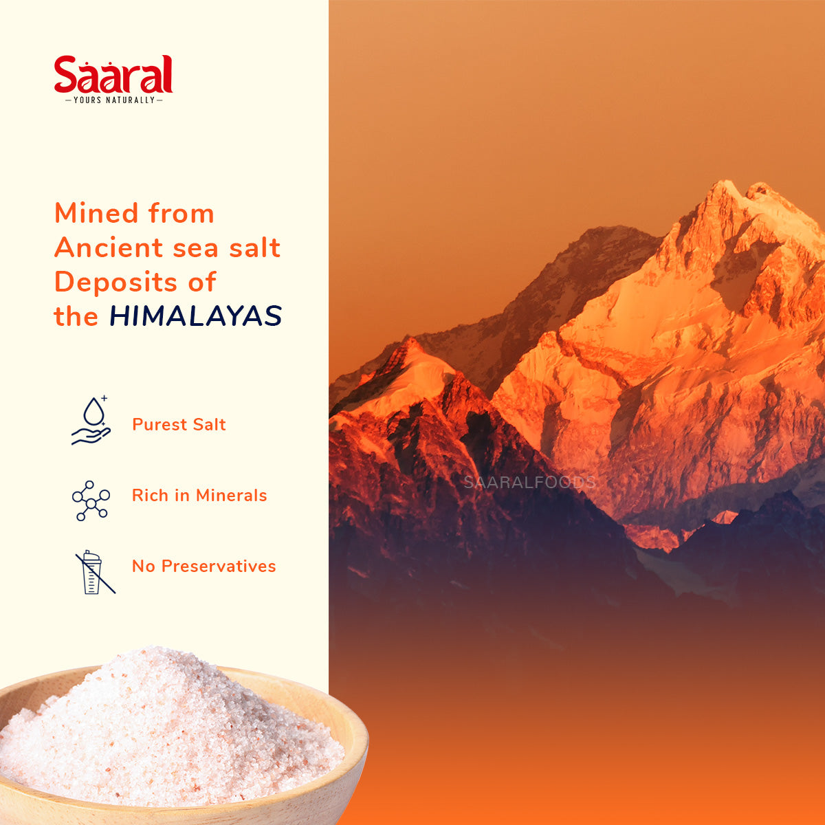 Saaral Himalayan Pink Salt Powder (500g)