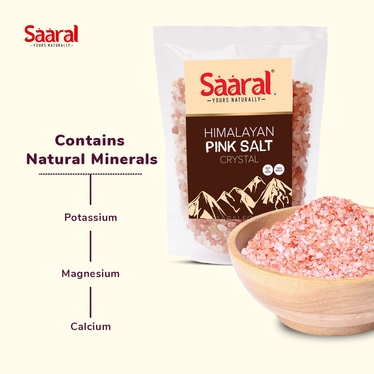 Saaral Himalayan Pink Salt Crystal, (500g)