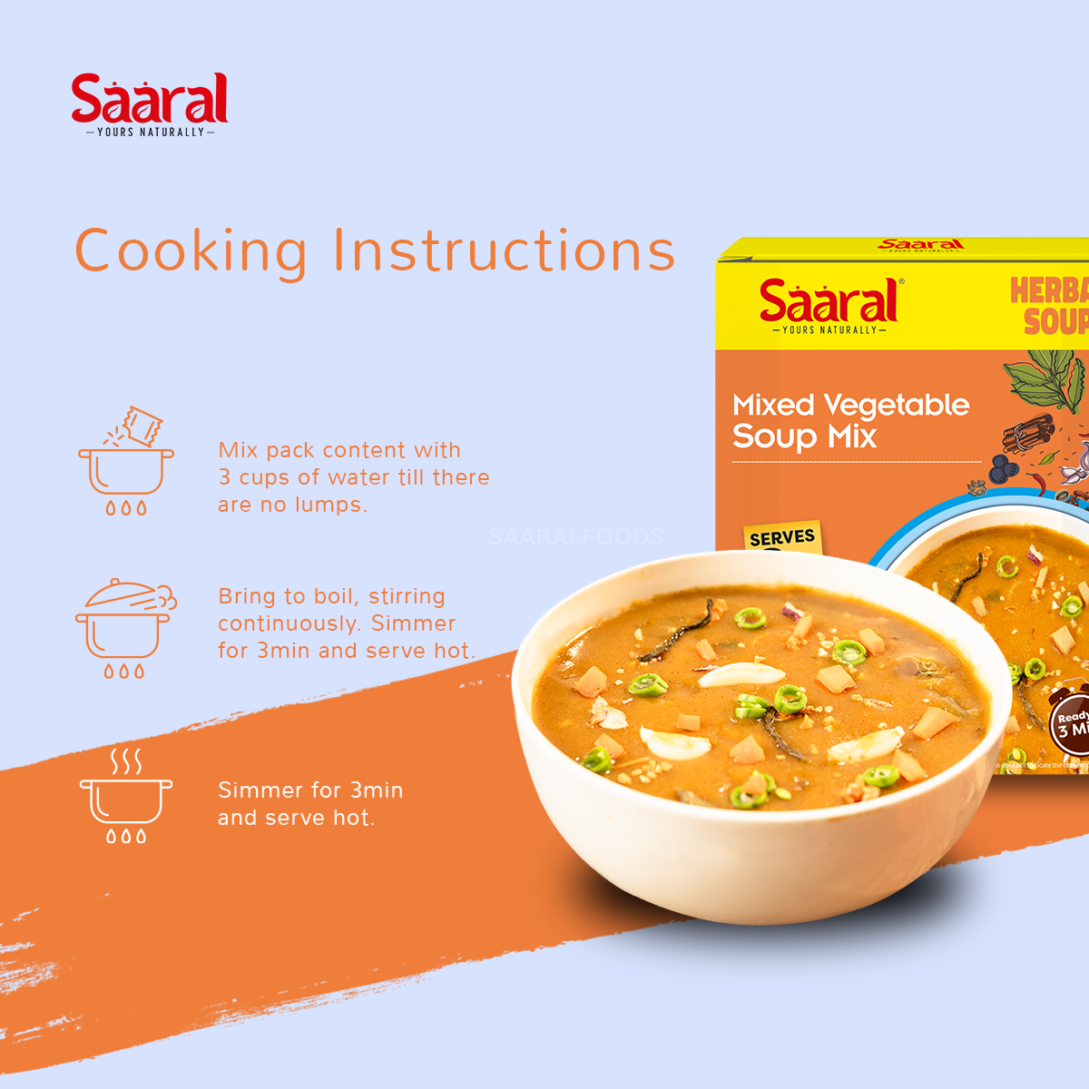 Natural Healthy Mixed Veg Soup - Pack of 5