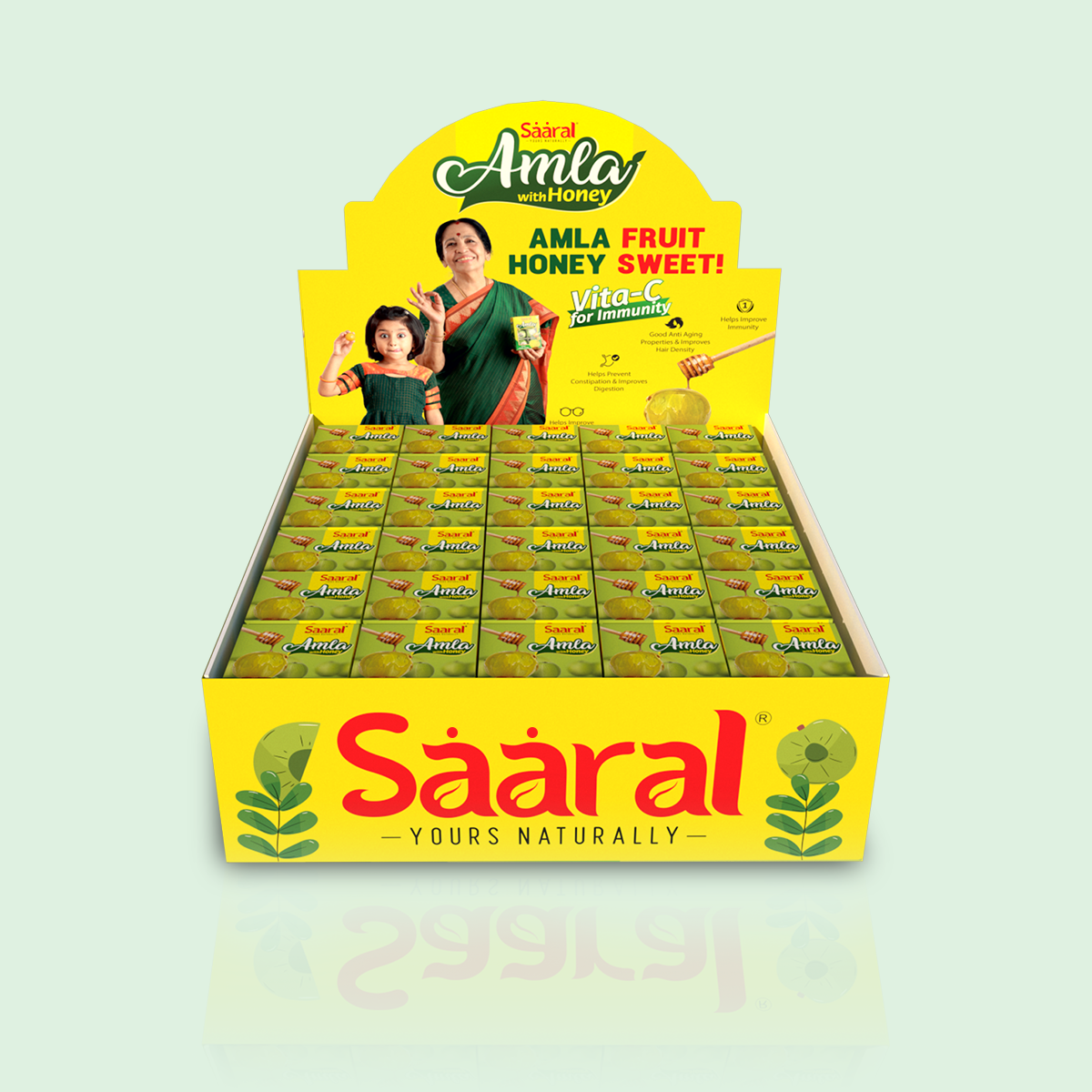Saaral - Amla with honey , Soaked in Natural Honey- (60pcs jumbo box)