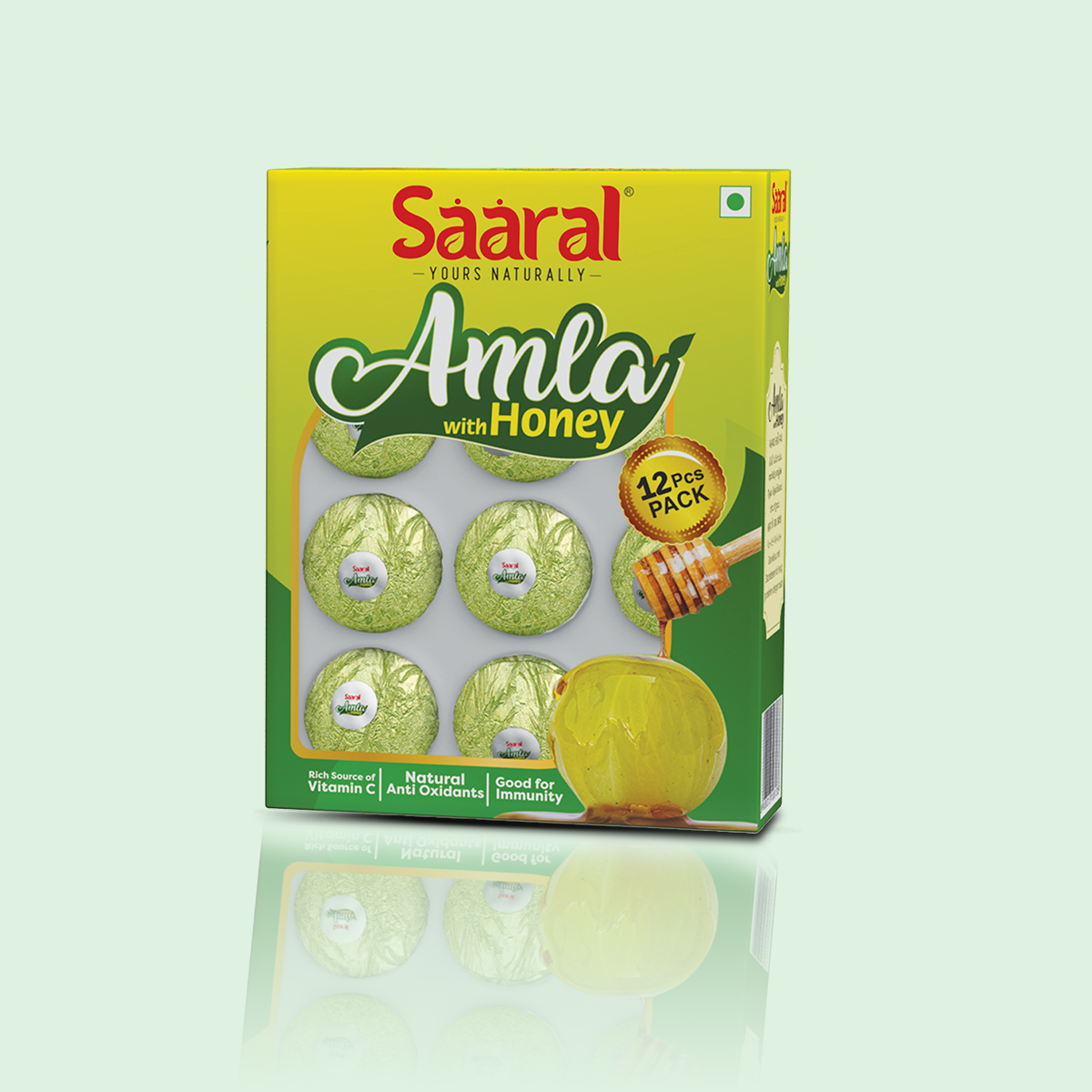Saaral Honey Amla Murabba, Soaked in Natural Honey, 12 pcs Gift box , Green Gooseberry Murabba (300 g each box)