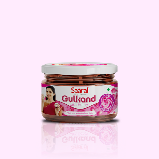 Saaral Gulkand with added Honey/ Damask Rose/ Sun Cooked /Rock Sugar/Natural Honey/ Rose Petal Jam 250gms