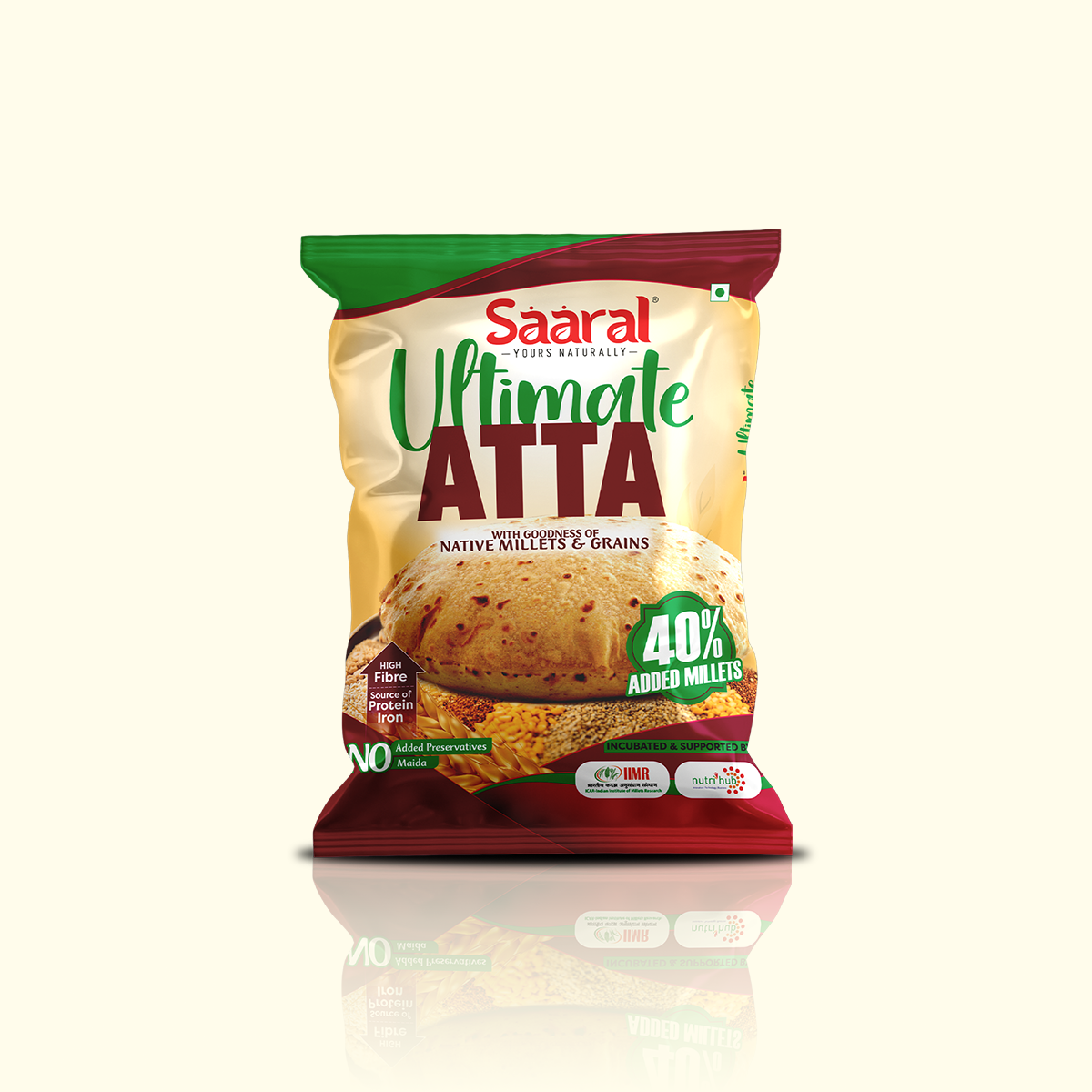 Saaral Ultimate Atta / Multi Millet Atta | Diabetic Friendly | Low GI Wheat Flour with 40% Millets | High Protein & Fibre