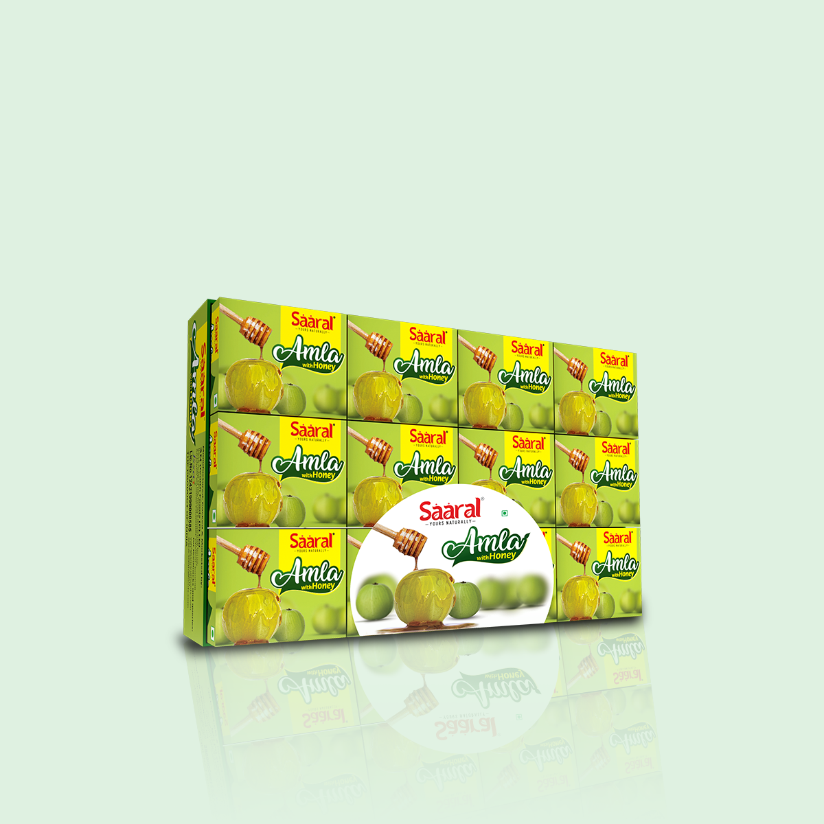 Saaral Honey Amla Murabba, Soaked in Natural Honey, 12pcs Family pack , Green Gooseberry Murabba (300 g each box)